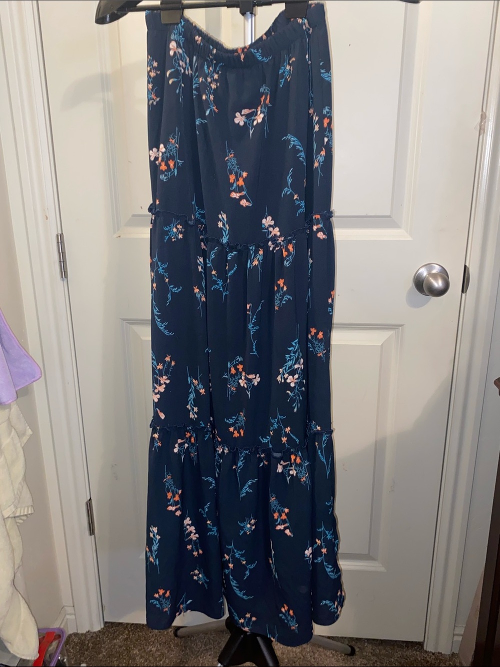 Long flower skirt